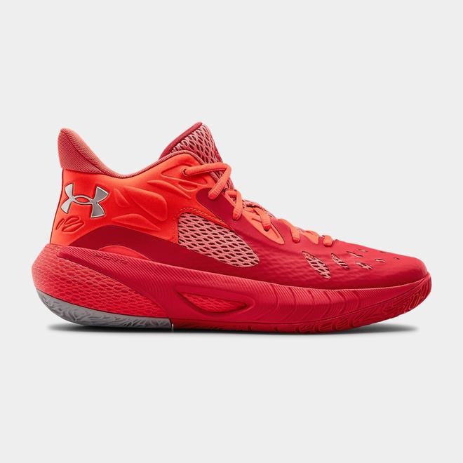 Under Armour HOVR Havoc 3 - Panske Basketbalove Topanky - Červené/Metal Strieborne